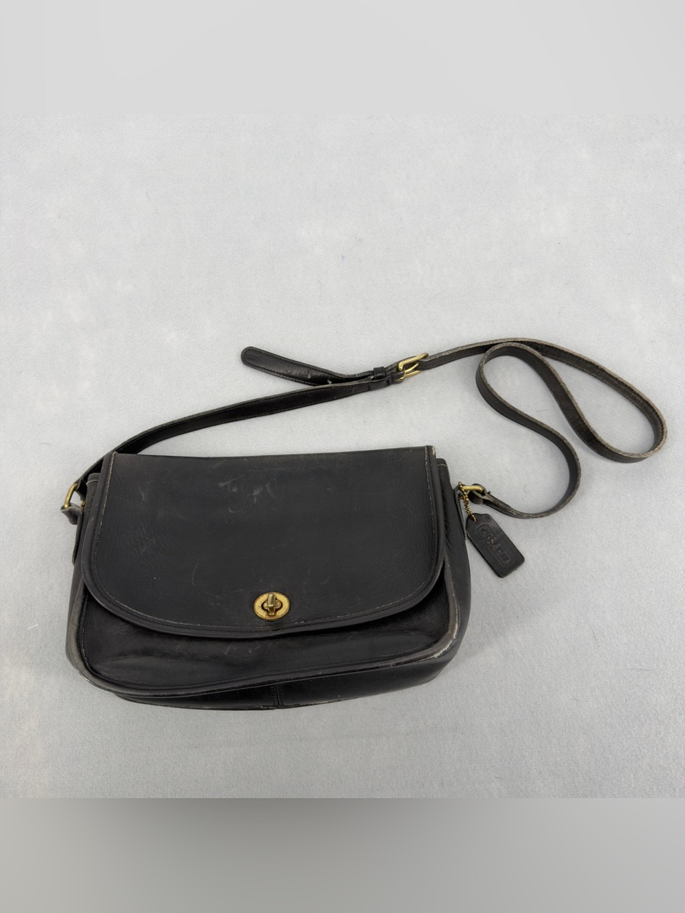 Coach Vintage Black Leather 9790 City Bag